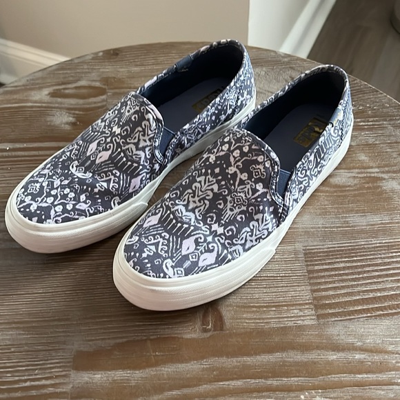 Keds Double Decker Blue Mosaic Slip On Sneaker - Picture 4 of 11